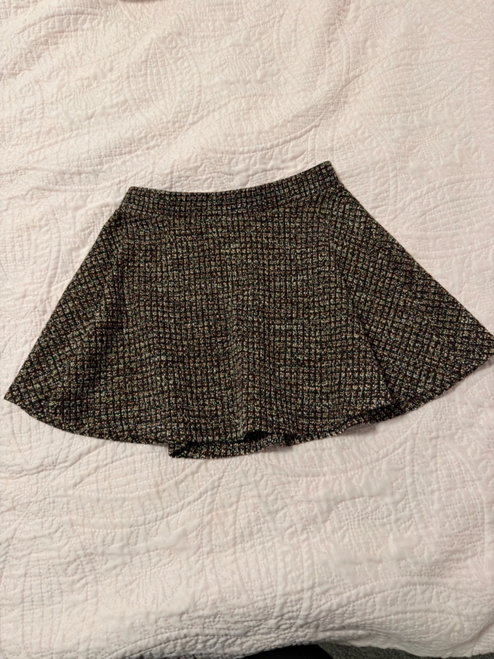 Zara Tweed A-Line Mini Skirt